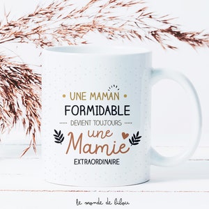 Mug Mamie extraordinaire | cadeau mamie | Fête des grand-mères | tasse personnalisée | Mug cadeau personnalisé