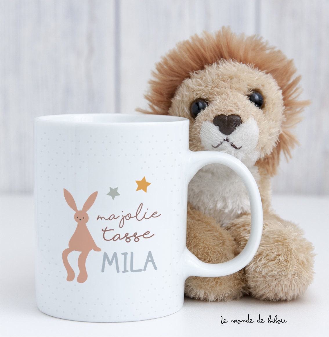 Tasse Incassable Personnalisée Thème Doudou | Pour Enfant Cadeau Première Mug Tasse