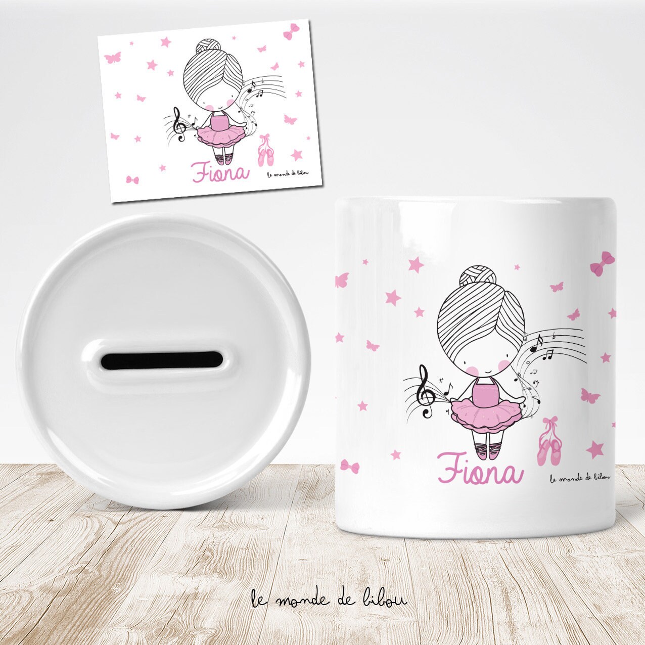 Tirelire Personnalisée Danseuse - Cadeau Enfant Boite Argent