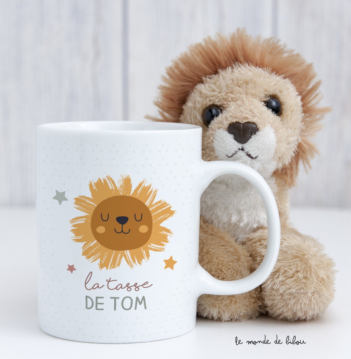 Tasse Incassable Personnalisée Thème Lion | Pour Enfant Cadeau Première Mug Tasse