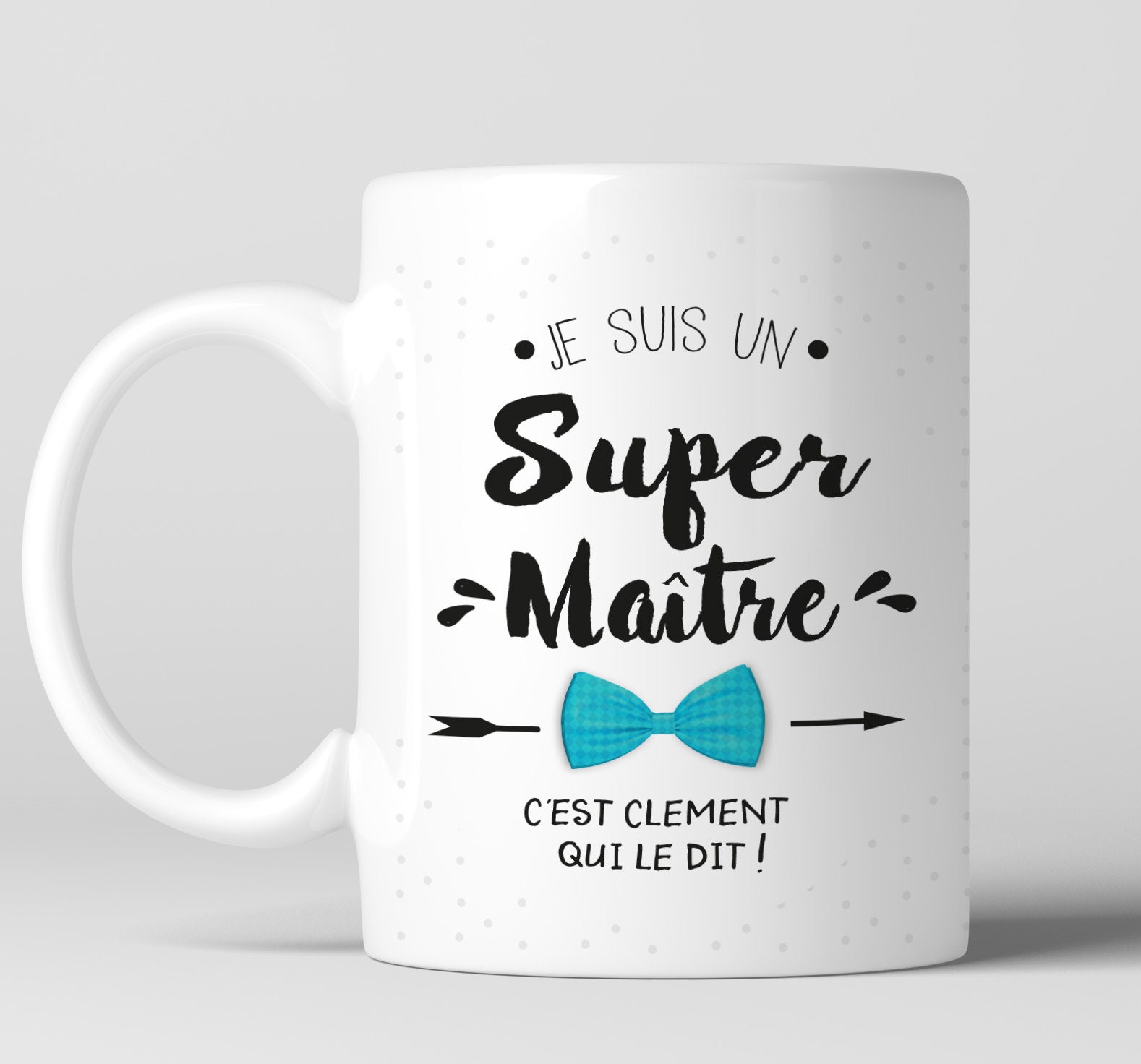 Mug Cadeau Personnalisé Super Maître Impression Recto/Verso