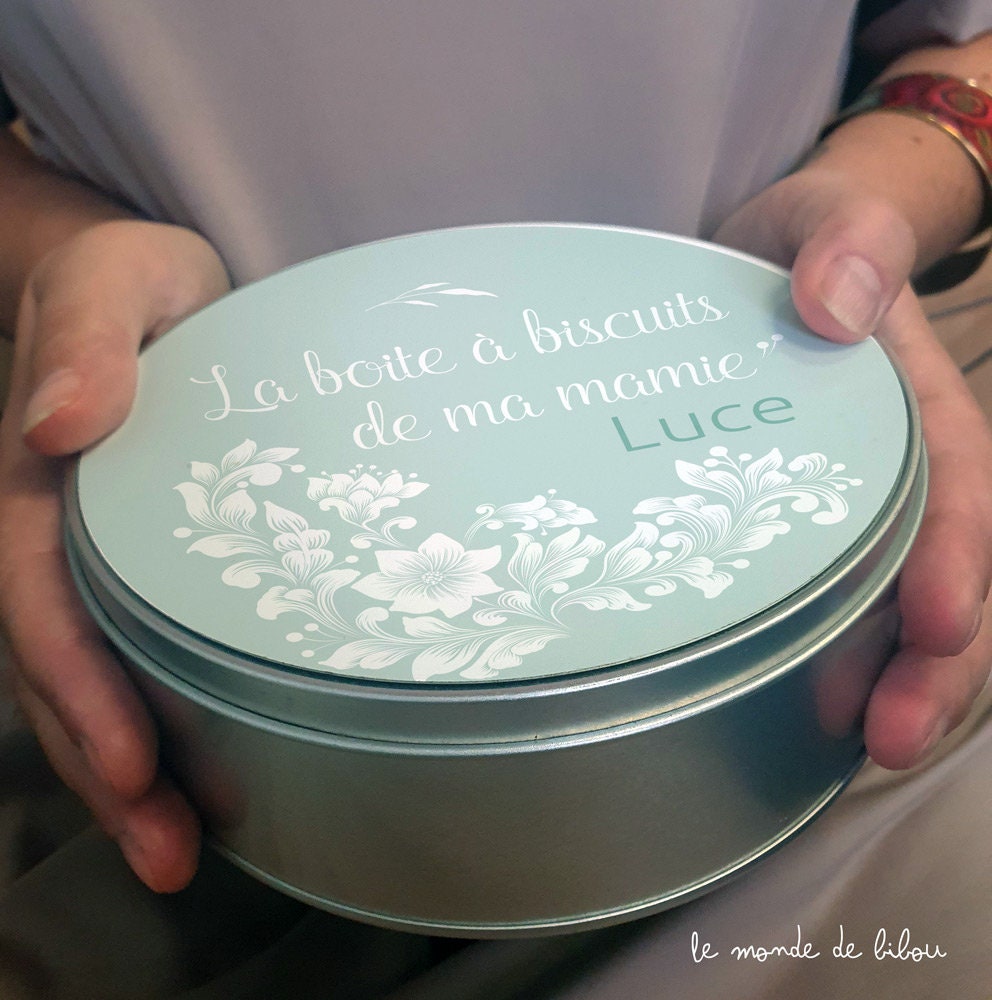 Boîte à Biscuits Personnalisée Mamie - Cadeau Fête Des Grands-Mères
