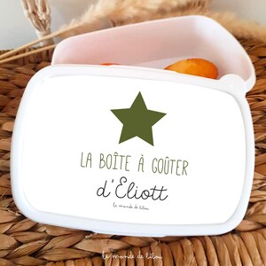 Boite à gouter personnalisée - Boite à repas personnalisée - boite à gouter prénom - lunch box thème étoile