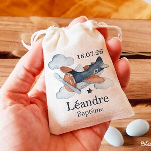Baptism Guest Favor - Personalized Favor Bag for Sugared Almonds, 80 Themes Available - Ceremony Favors - Baptism Guest Favor Bag image 3