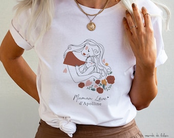 T-shirt personnalisé Maman love - tshirt Maman - cadeau fête des mères - cadeau maman personnalisé