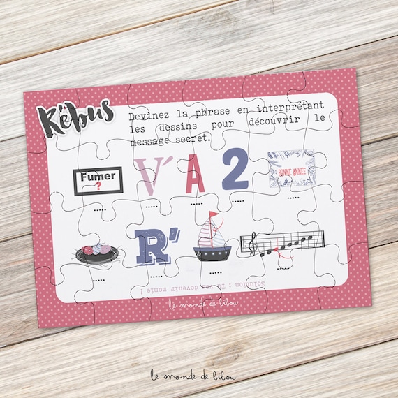 Puzzle Rebus Annonce Mamie Annonce Future Mamie Annonce Etsy France