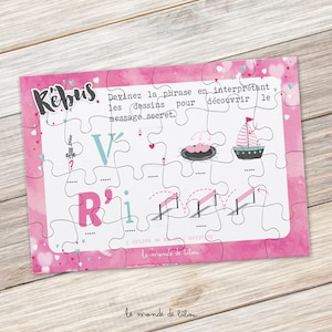 Puzzle rébus annonce Mariage - annonce originale - annonce mariage - demande en mariage - save the date