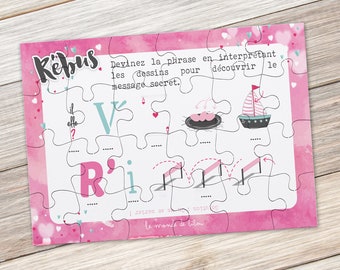 Puzzle rébus annonce Mariage - annonce originale - annonce mariage - demande en mariage - save the date