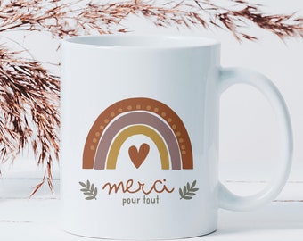 Mug merci pour tout | tasse personnalisée | cadeau remerciement | Mug personnalisé