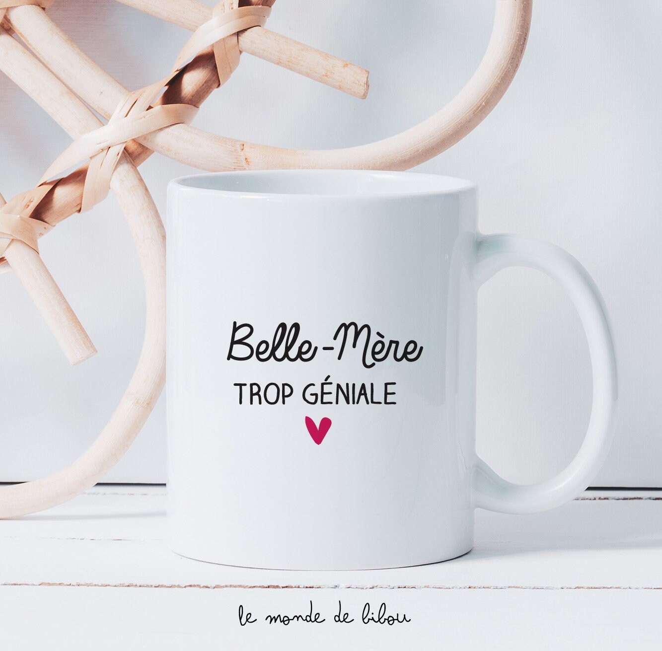 Mug personnalisable Marraine Mains sur le cœur - Le Monde de Bibou