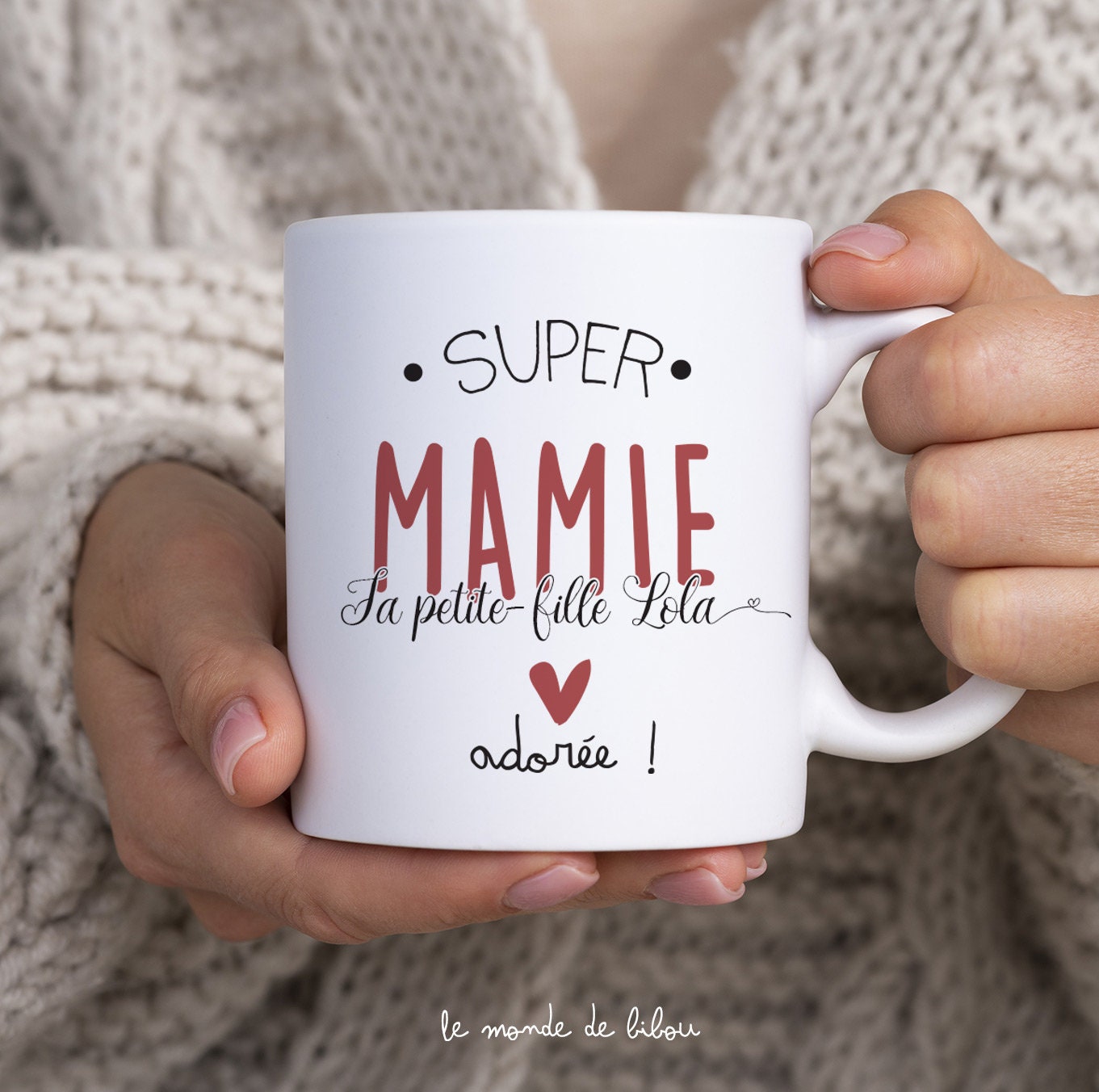 Mug Personnalisé Super Mamie | Cadeaux Fête Des Grands-Mères