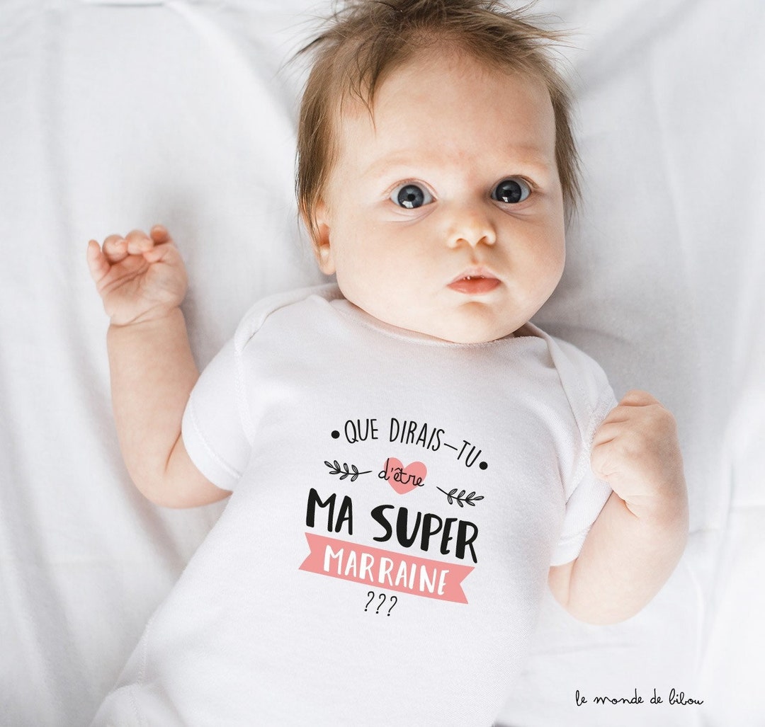 Body demande marraine Body bebe personnalisable demande parrain marraine annonce originale cadeau future marraine Etsy France