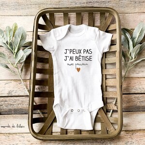 Collection Bêtise avec marraine ou parrain body t-shirt bébé et enfant cartes demande parrain marraine Body parrain