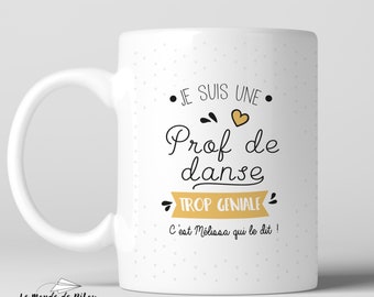 mug prof - Mug personnalisé prof | au choix | prof de danse |  sport |  math| musique | cadeau professeur