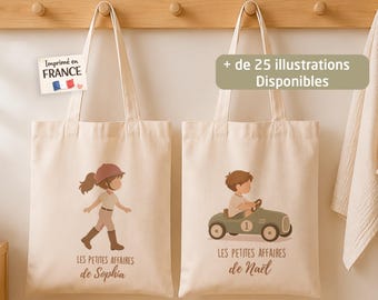 Personalized children's tote bag | large name pouch | for storage | cuddly toy pouch | nursery bag | spare bag for nanny