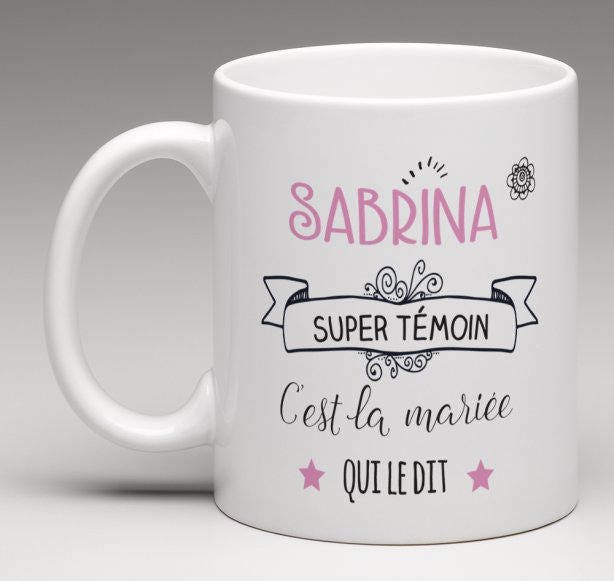 Mug Super Témoin Personnalisé