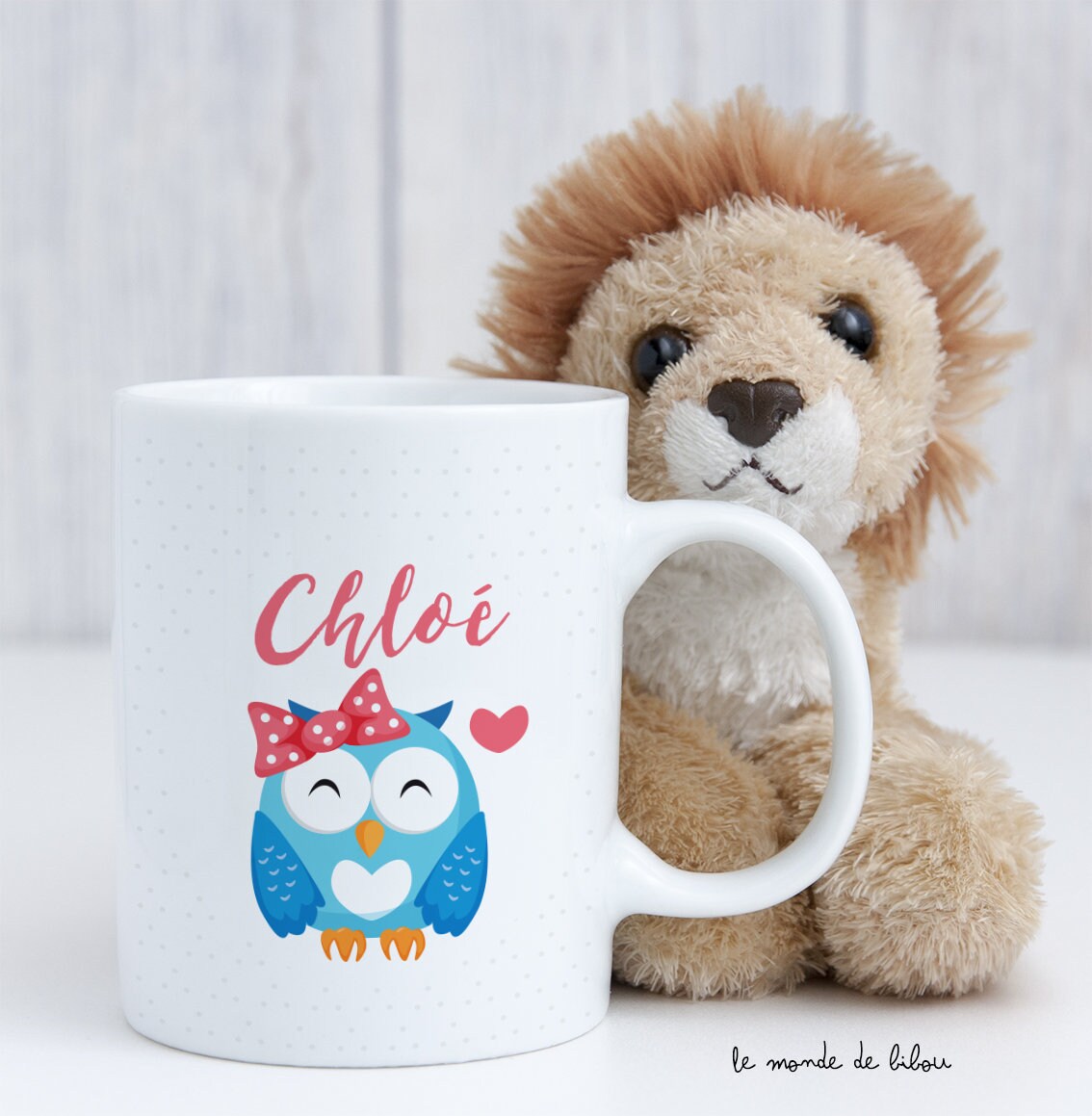 Tasse Incassable Personnalisée Thème Petite Chouette | Pour Enfant Cadeau Première Mug Tasse