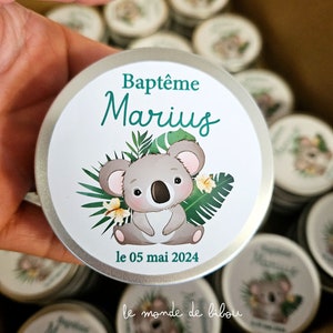 Boite à dragées personnalisée thème Panda ou Koala – cadeaux invités - dragées - cadeaux Baptême