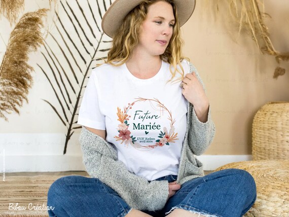T-shirt EVJF BOHO – Bride / Future Mariée / Team Mariée – Personnalisable - enterrement de vie de jeune fille - EVJF team