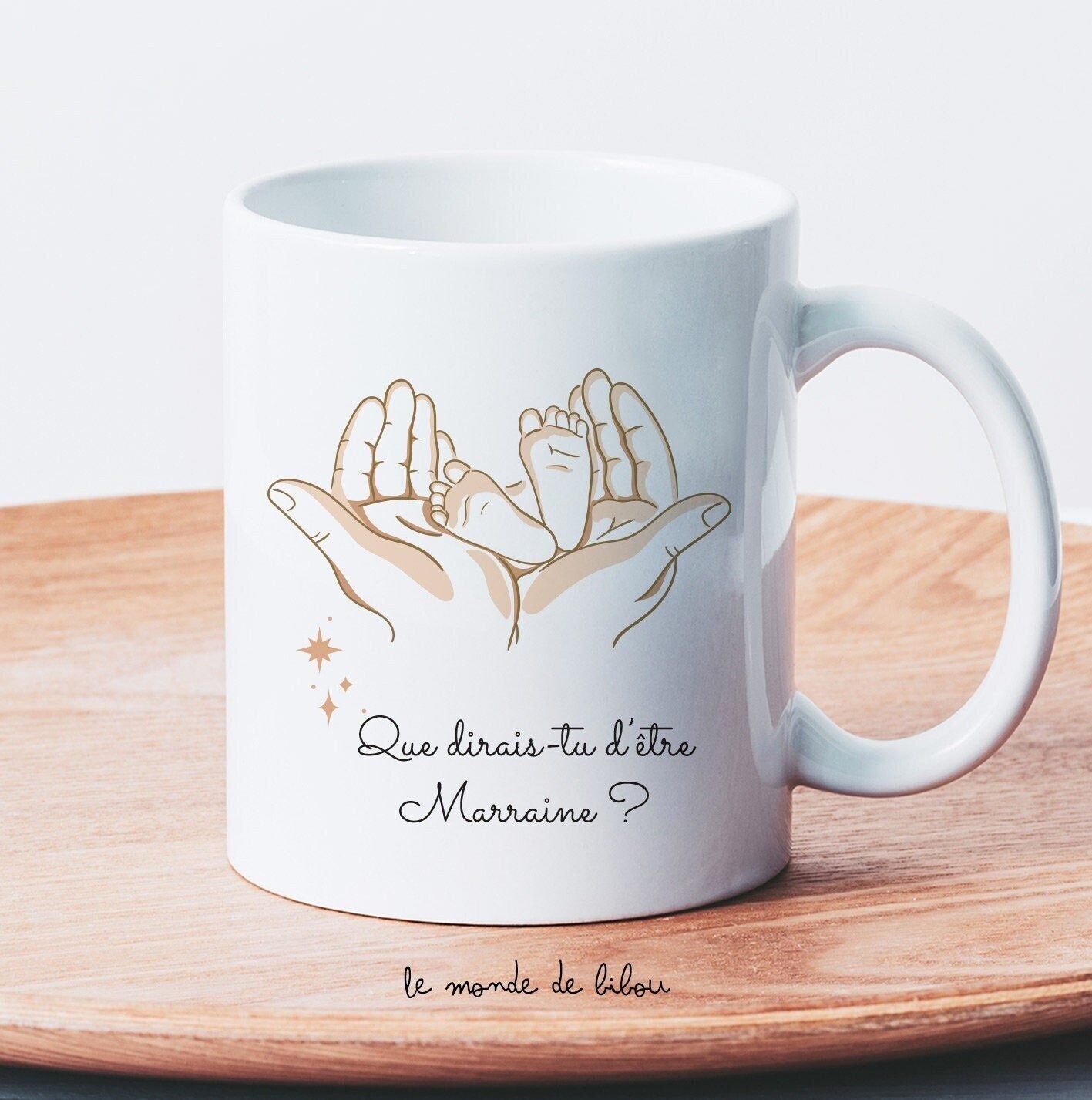 Mug Que Dirais-Tu d'être Marraine ? | Demande Annonce Originale Cadeau Future Tasse Personnalisée |