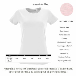 Tee Shirt EVJF personnalisé, Cœur Terracotta et Rose , t-shirt blanc ou rose Couronne de fleurs, EVJF t-shirt team mariée future mariée image 10