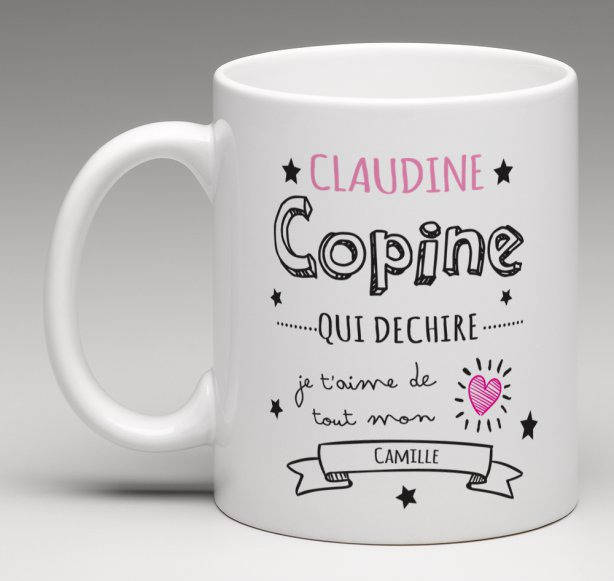 Mug Personnalisé | Copine Qui Déchire | Cadeau Anniversaire Amie Idée Copine