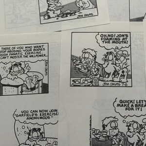15 Pages of Garfield Comics Vintage Paper Pack - Jim Davis - vintage Garfield - scrapbooking - ephemera - junk journal - vintage comics