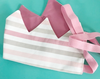 Play Crown- dusty pink/pink stripe