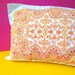 New 70s Osman pillowcase flower power pillow case cover slip  new NOS OVP deadstock NIP pink peach Mod mid century psychedelic 