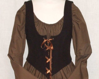 outlander bodice  / woolen bodice  / corset bodice  / woolen medieval corset bodice / laced corset bodice / woolen corset / woolen gilet