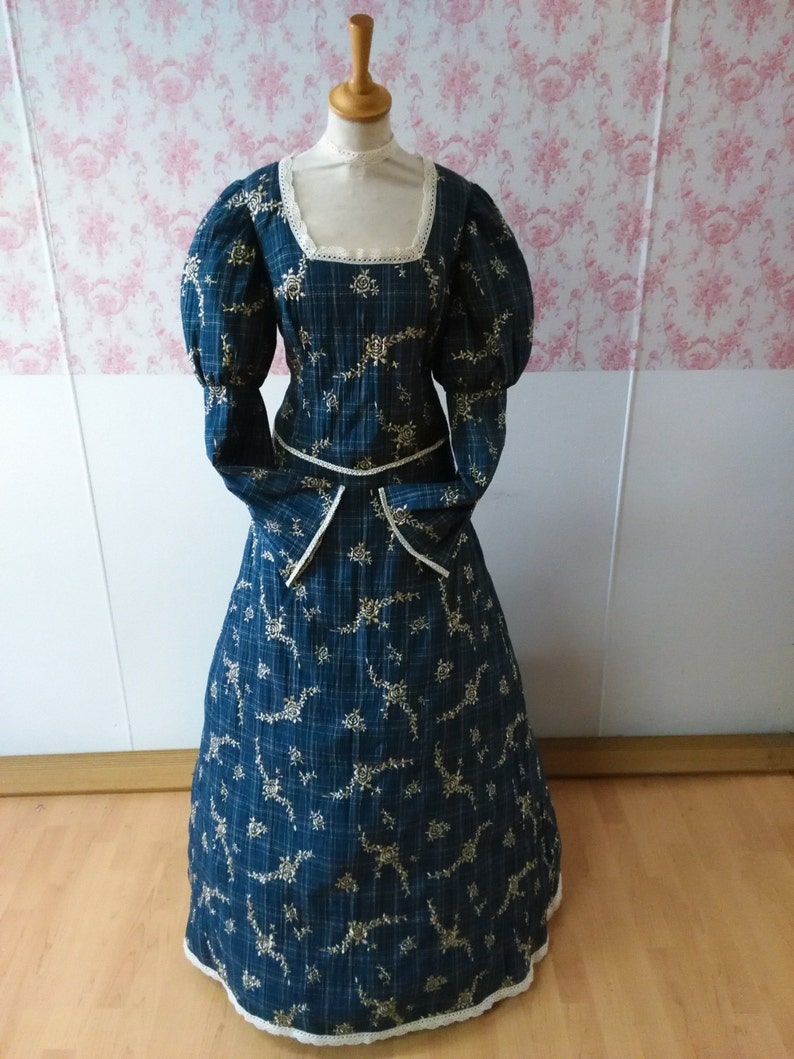 Royal Blue Calico Dress