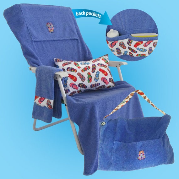 beach chair cover with pillow