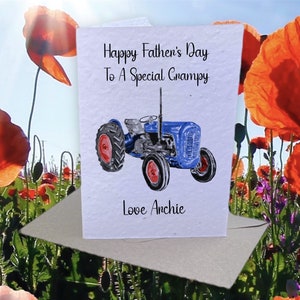 Carte de fête des pères Grampy personnalisée, cadeau de carte de graine plantable, carte personnalisée pour Grampy, carte pour Bampy, carte personnalisée pour Bampi