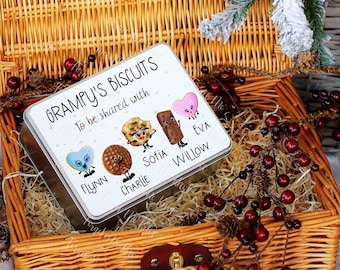 Biscuit Tin, Personalised Biscuit Tin For Grampy, Biscuit Tin For Nana,