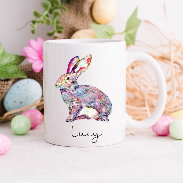 2 Mugs / Tasses Milka Décor De Pâques - Violet Céramique | Occasion Bon État