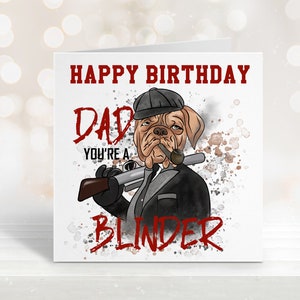 Carte d'anniversaire Peaky Blinders, carte d'anniversaire pour papa, carte d'anniversaire pour lui, papa tu es aveugle
