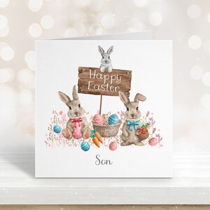 Cartes de Pâques, carte de Pâques de fils, carte de Pâques de petit-fils, carte de Pâques de petite-fille, carte de Pâques de fille, carte de Pâques de filleul, carte personnalisée