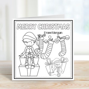 Colorea tus propias tarjetas de Navidad, Los niños colorean tus propias tarjetas de Navidad, Paquete de actividades de tarjetas para niños