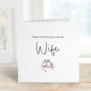 Femme à être carte de jour de mariage, carte de jour de mariage pour WifeTo Be, carte de jour de mariage pour la mariée, pour ma mariée le jour de notre mariage