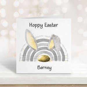 Pâques personnalisée, cartes de Pâques personnalisées pour les enfants, carte de Pâques lapin, carte de Pâques pour les garçons, carte de Pâques pour les filles