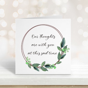Sympathy Card, In Loving Memory Card, Bereavement Card,  Sorry For Your Loss