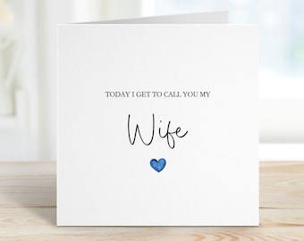 Wife To Be Wedding Day Card, Wedding Day Card For WifeTo Be, Wedding Day Card For Bride, For My Bride On Our Wedding Day