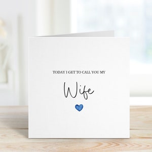 Vrouw als trouwdagkaart, trouwdagkaart voor vrouw om te zijn, trouwdagkaart voor bruid, voor mijn bruid op onze trouwdag