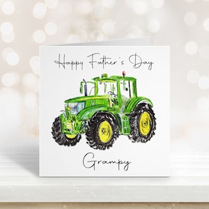 Carte de fête des pères, carte de fête des pères Grampy, carte de fête des pères tracteur, carte Bampi, carte Bampy, carte grand-père