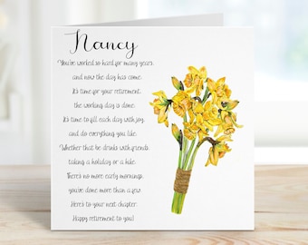 Retirement Card, Personalised Retirement Card For Him, Personalised Retirement Card For Her, Male Retirement Card, Female Retirement Card