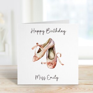Biglietto per insegnante di danza, Biglietto di compleanno per insegnante di danza, Biglietto per insegnante di danza, Regalo per insegnante, Biglietto per insegnante personalizzato