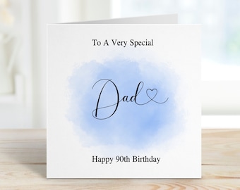 Dad 90th Birthday Card, Any Age Birthday Card, 70th Birthday, 90th Birthday Dad, Birthday Card For Him, 80th Birthday Card For Men