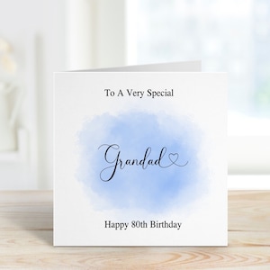 Tarjeta de cumpleaños 80 del abuelo, tarjeta de cumpleaños de cualquier edad, 70 cumpleaños, papá del 90 cumpleaños, tarjeta de cumpleaños para él, tarjeta de cumpleaños 80 para los hombres