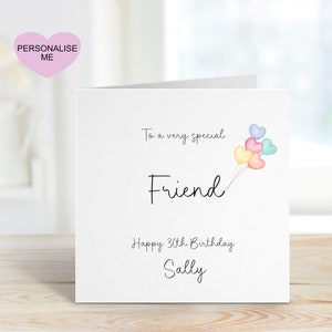 Carte d'anniversaire spéciale personnalisée pour un ami, carte d'anniversaire pour un ami, cartes d'anniversaire pour tout âge, 60e anniversaire pour un ami