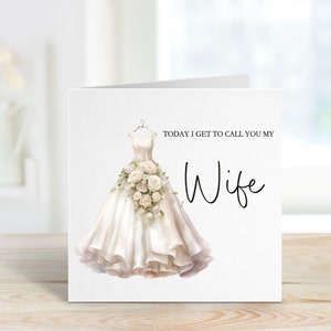 Femme à être carte de jour de mariage, carte de jour de mariage pour WifeTo Be, carte de jour de mariage pour la mariée, pour ma mariée le jour de notre mariage